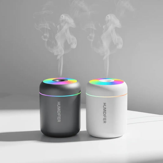 180ML Mini Air Humidifier USB Electric Aroma Diffuser Essential Oil Purifier Aromatherapy Mist Maker Lights For Car Home Bedroom TwinTilt Steel Pet Feeder