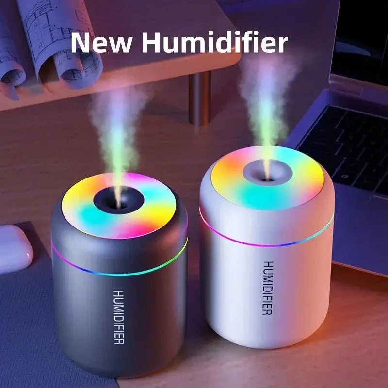 180ML Mini Air Humidifier USB Electric Aroma Diffuser Essential Oil Purifier Aromatherapy Mist Maker Lights For Car Home Bedroom WHITE TwinTilt Steel Pet Feeder