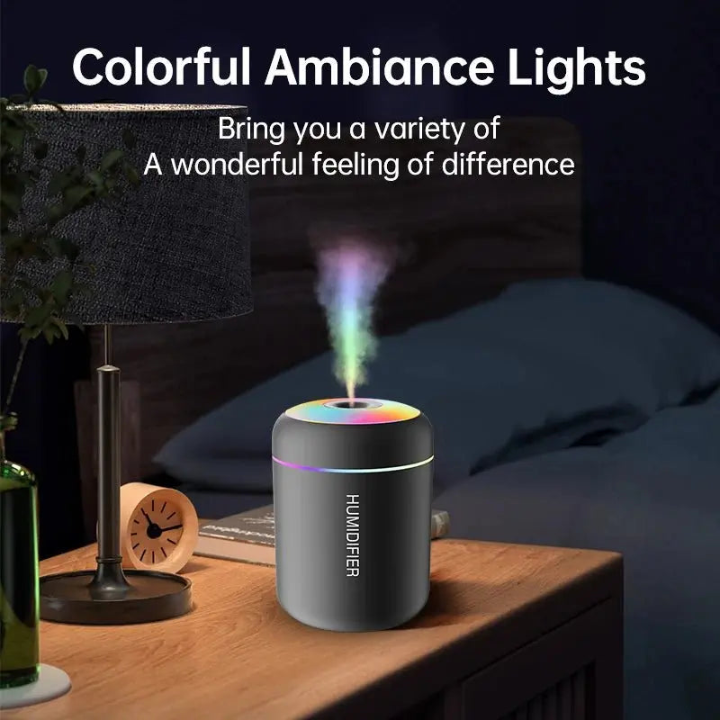 180ML Mini Air Humidifier USB Electric Aroma Diffuser Essential Oil Purifier Aromatherapy Mist Maker Lights For Car Home Bedroom WHITE TwinTilt Steel Pet Feeder