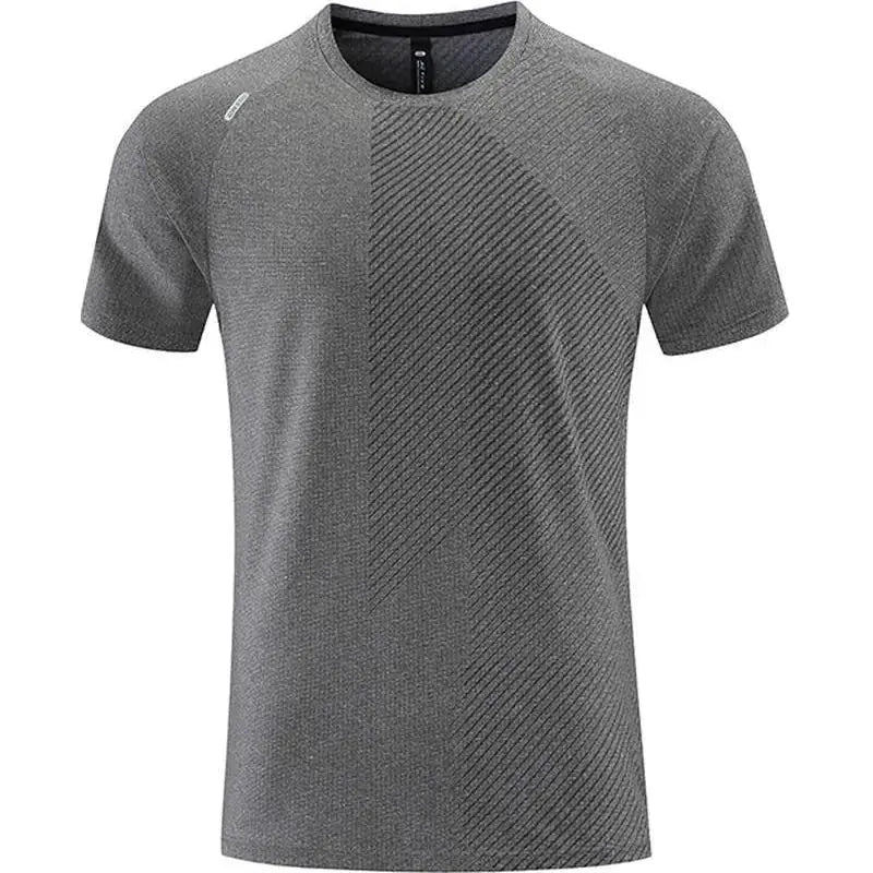 2023 Men's Summer Quick-Dry Sport T-Shirt for Training Grey L TwinTilt Steel Pet Feeder