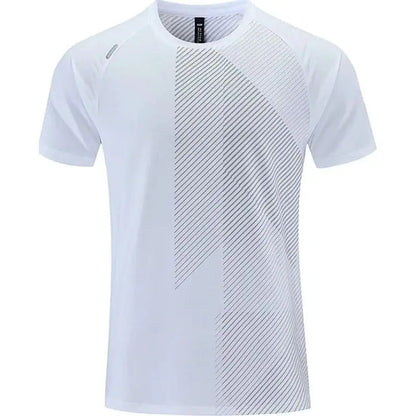 2023 Men's Summer Quick-Dry Sport T-Shirt for Training White L TwinTilt Steel Pet Feeder