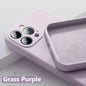Astubia Square Liquid Silicone Phone Case for iPhone Grass Purple iPhone Xs X TwinTilt Steel Pet Feeder