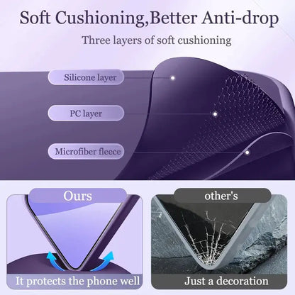 Astubia Square Liquid Silicone Phone Case for iPhone Plum iPhone 13 ProMax TwinTilt Steel Pet Feeder