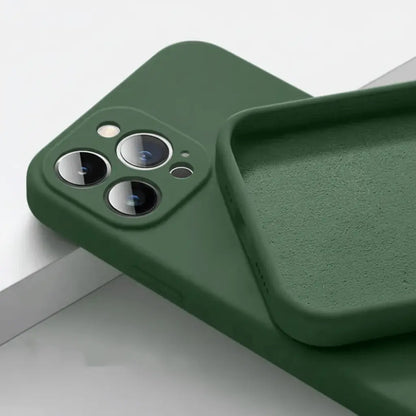 Astubia Square Liquid Silicone Phone Case for iPhone TwinTilt Steel Pet Feeder