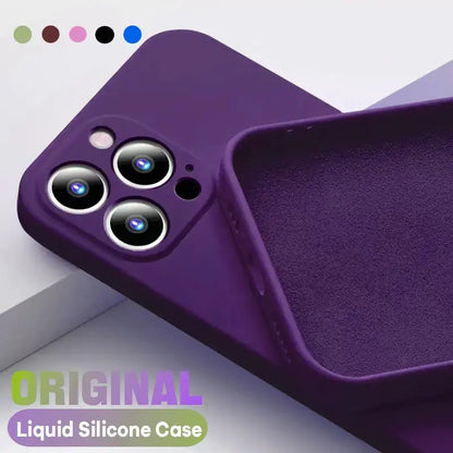 Astubia Square Liquid Silicone Phone Case for iPhone Brown iPhone 7 8 Plus TwinTilt Steel Pet Feeder