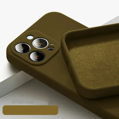 Astubia Square Liquid Silicone Phone Case for iPhone Brown iPhone Xs Max TwinTilt Steel Pet Feeder