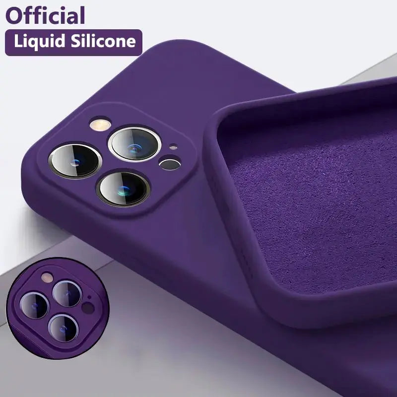 Astubia Square Liquid Silicone Phone Case for iPhone