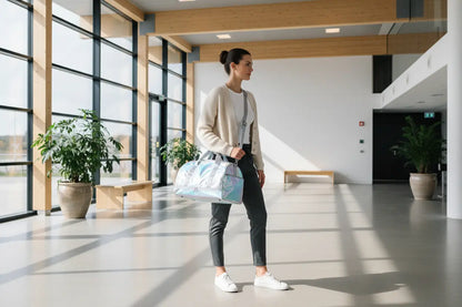 PearlFit Sports Traveler Pearlescent blue TwinTilt Steel Pet Feeder