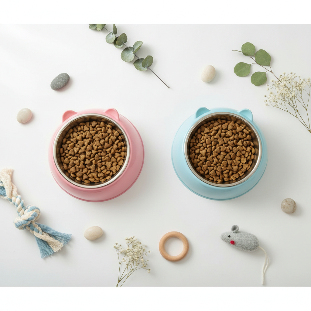 TwinTilt Steel Pet Feeder Pink n a TwinTilt Steel Pet Feeder