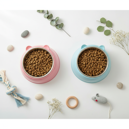 TwinTilt Steel Pet Feeder Pink n a TwinTilt Steel Pet Feeder