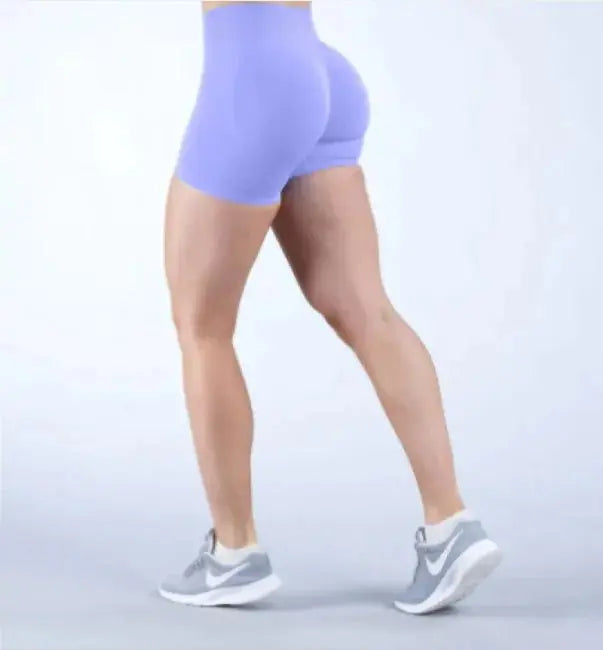 FlexFlow Seamless Yoga Shorts Light Purple XL TwinTilt Steel Pet Feeder