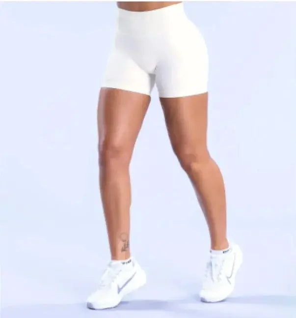 FlexFlow Seamless Yoga Shorts Pure White Medium TwinTilt Steel Pet Feeder