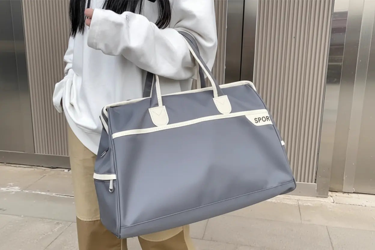 Fashionable Large Capacity Travel Bag for Men and Women Purple TwinTilt Steel Pet Feeder