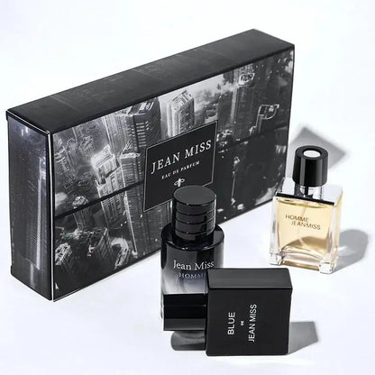High Quality 90ml Men Perfume Hombre Gift Box 3pcs Set Colognes Scent Fascination Man Perfumes Masculinos Lasting Parfum Heren TwinTilt Steel Pet Feeder