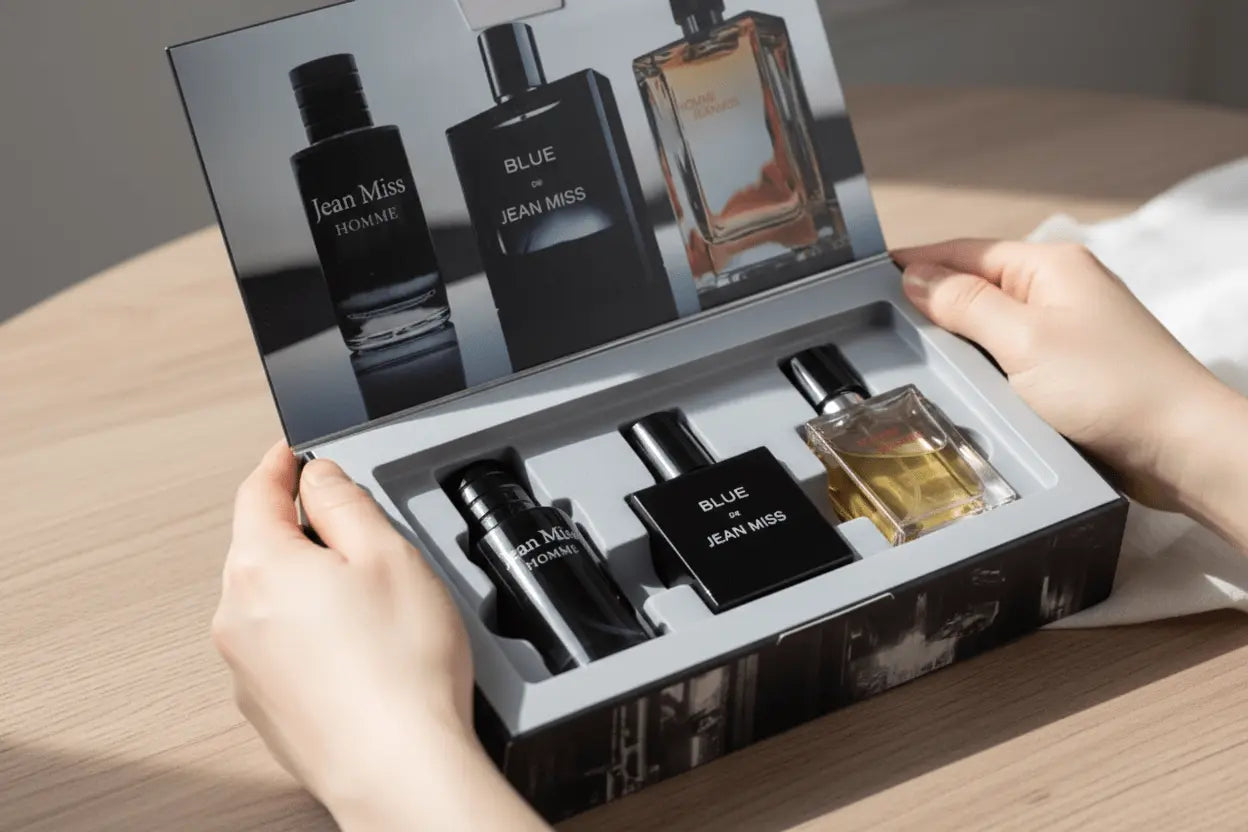 High Quality 90ml Men Perfume Hombre Gift Box 3pcs Set Colognes Scent Fascination Man Perfumes Masculinos Lasting Parfum Heren TwinTilt Steel Pet Feeder