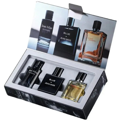 High Quality 90ml Men Perfume Hombre Gift Box 3pcs Set Colognes Scent Fascination Man Perfumes Masculinos Lasting Parfum Heren M142 TwinTilt Steel Pet Feeder