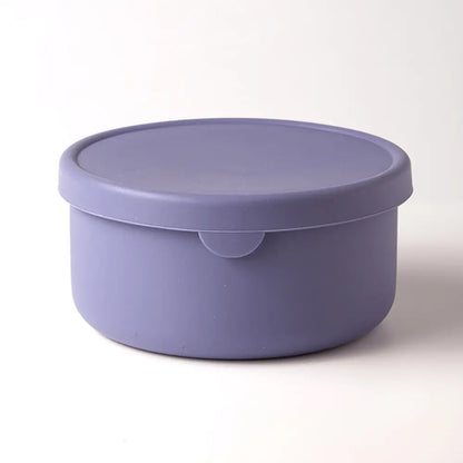 Leak-Proof Silicone Bento Box For Kids - No BPAs, No Chemical Dyes, Microwave & Dishwasher Safe!, Christmas, Halloween, Thanksgiving Day Gift L 700ML Purple TwinTilt Steel Pet Feeder