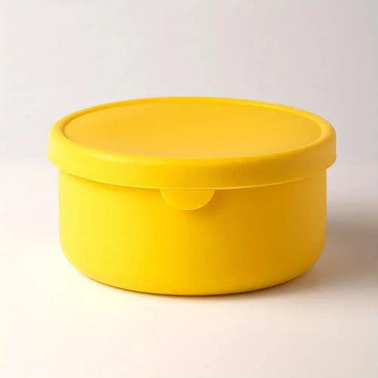 Leak-Proof Silicone Bento Box For Kids - No BPAs, No Chemical Dyes, Microwave & Dishwasher Safe!, Christmas, Halloween, Thanksgiving Day Gift L 700ML Yellow TwinTilt Steel Pet Feeder