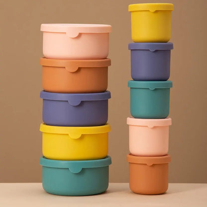 Leak-Proof Silicone Bento Box For Kids - No BPAs, No Chemical Dyes, Microwave & Dishwasher Safe!, Christmas, Halloween, Thanksgiving Day Gift TwinTilt Steel Pet Feeder