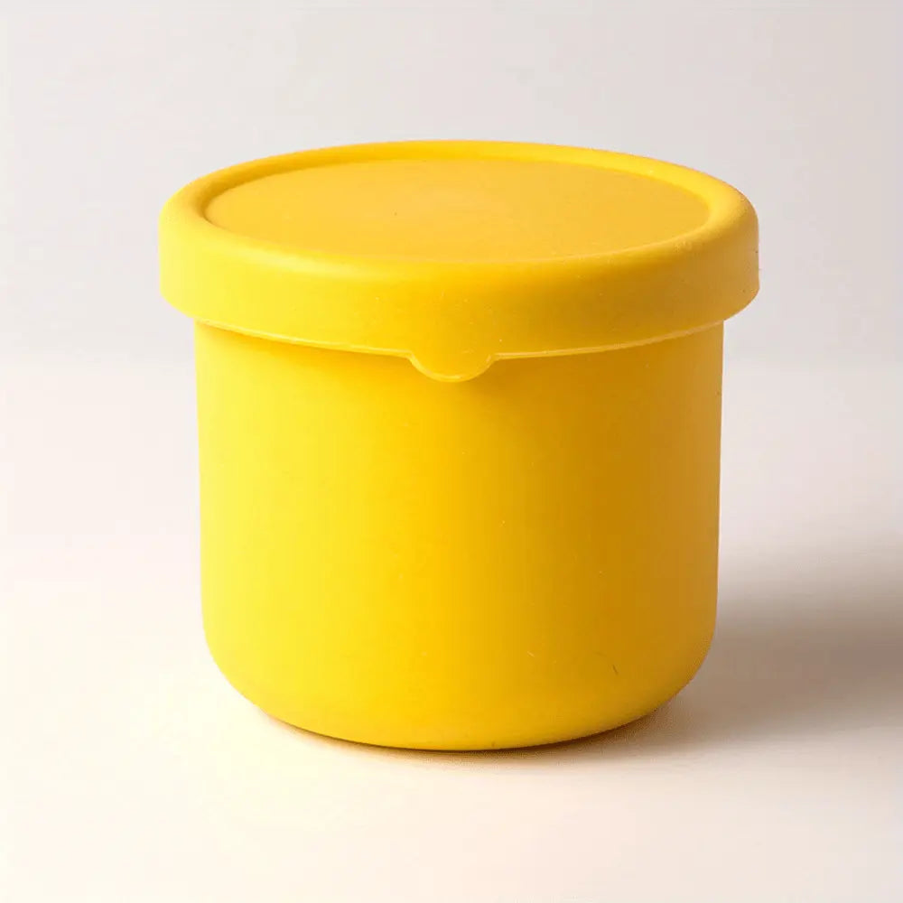 Leak-Proof Silicone Bento Box For Kids - No BPAs, No Chemical Dyes, Microwave & Dishwasher Safe!, Christmas, Halloween, Thanksgiving Day Gift S 250ML Yellow TwinTilt Steel Pet Feeder