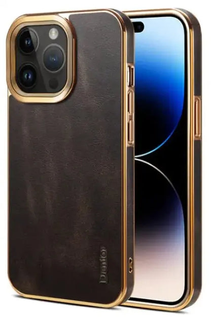 Leather Protective Phone Case Black Iphone 13 Pro Max TwinTilt Steel Pet Feeder