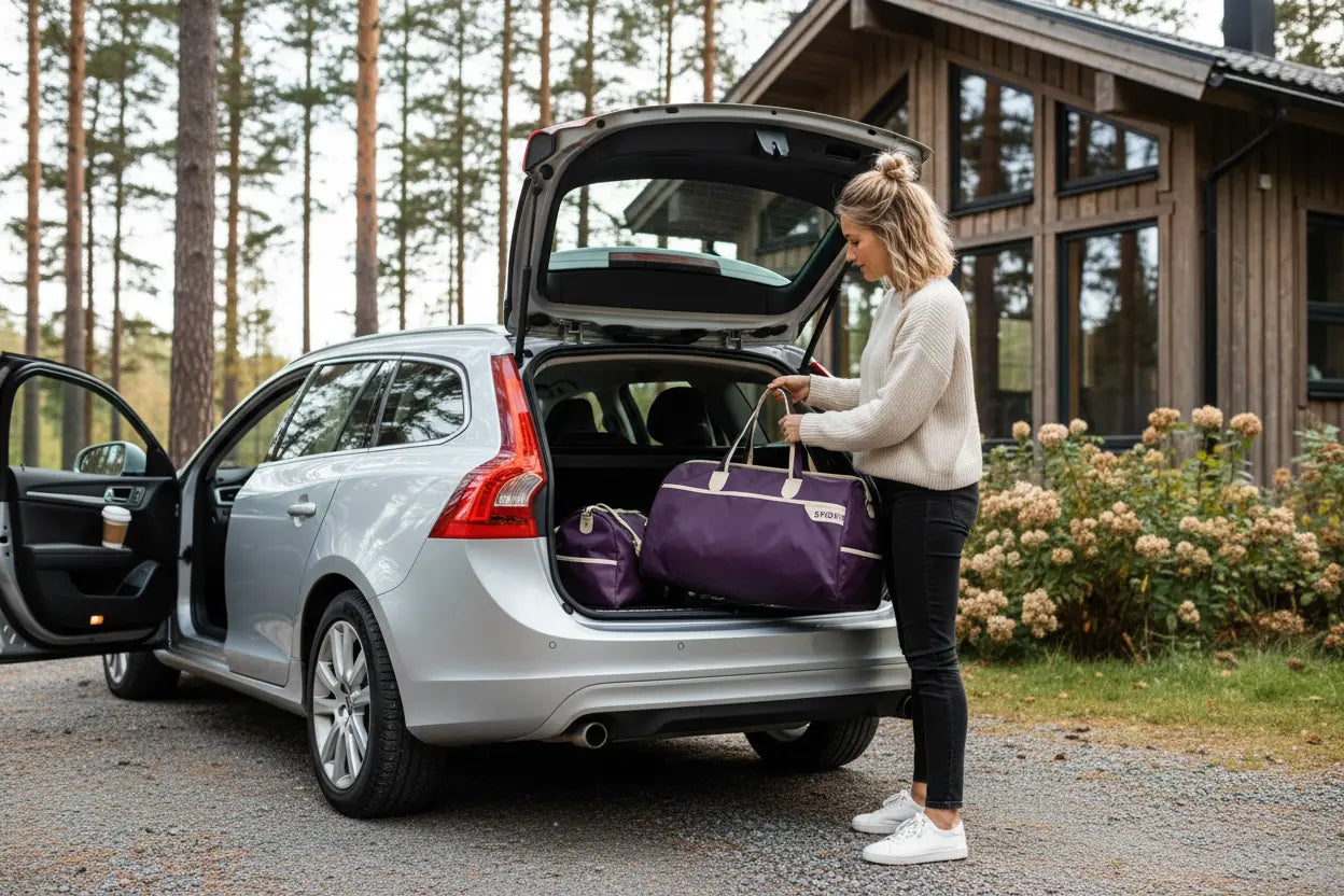 Fashionable Large Capacity Travel Bag for Men and Women Purple TwinTilt Steel Pet Feeder