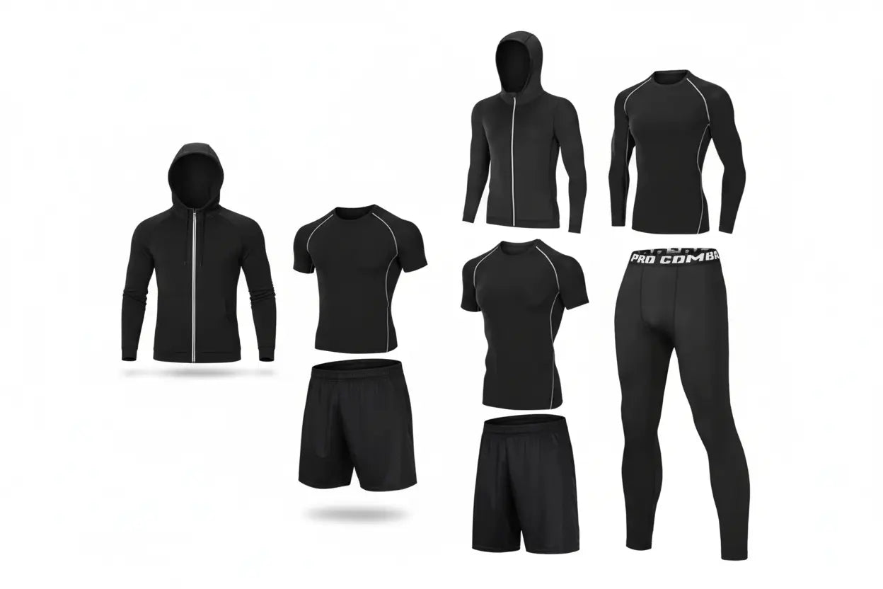 Men's 7-Piece Compression Running & Gym Fitness Set TwinTilt Steel Pet Feeder