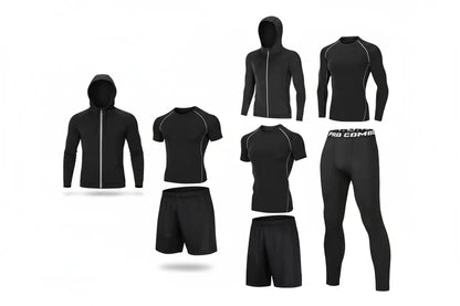 Men's 7-Piece Compression Running & Gym Fitness Set TwinTilt Steel Pet Feeder