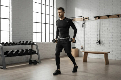 Men's 7-Piece Compression Running & Gym Fitness Set TwinTilt Steel Pet Feeder