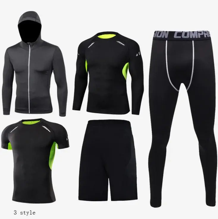 Men's Fitness Outfit Set for Gym and Running Black 5-piece set XXL TwinTilt Steel Pet Feeder