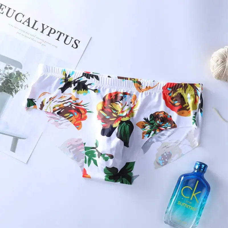 Men's Ice Silk Underwear for Summer Comfort Pick chrysanthemum 2XL TwinTilt Steel Pet Feeder