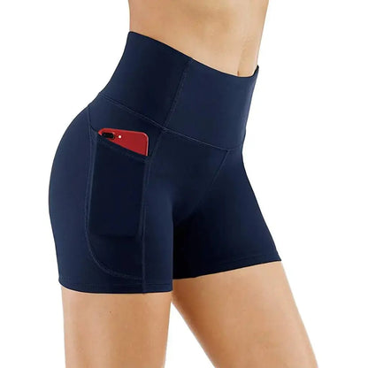 New Women's Yoga Fitness Running Shorts Navy Blue S TwinTilt Steel Pet Feeder