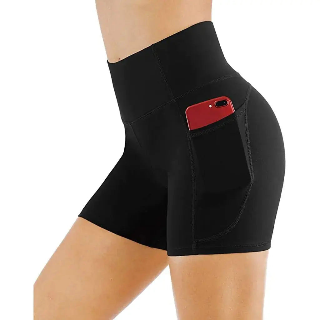 New Women's Yoga Fitness Running Shorts Black L TwinTilt Steel Pet Feeder