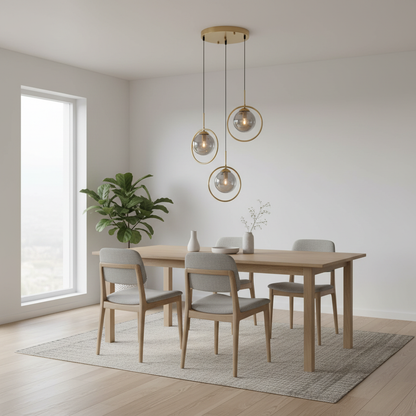 Nordic Elegance Glass Light Three-color light 2002-3p long plate (transparent glass) TwinTilt Steel Pet Feeder