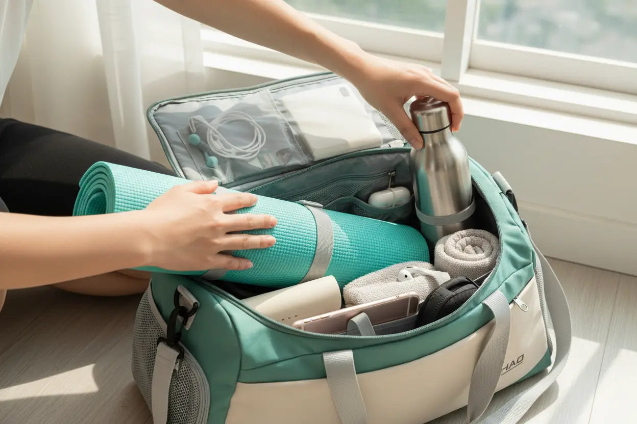 Fashionable Portable Yoga Sports Bag Blue TwinTilt Steel Pet Feeder