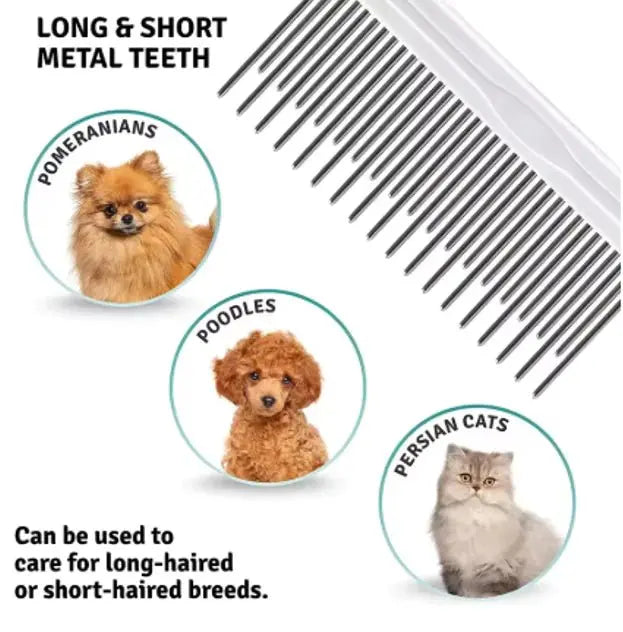 Pet Grooming Needle Comb for Cleaning Fur (Single Piece) green TwinTilt Steel Pet Feeder