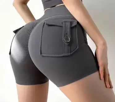 Pocket Yoga Shorts Gray Large TwinTilt Steel Pet Feeder