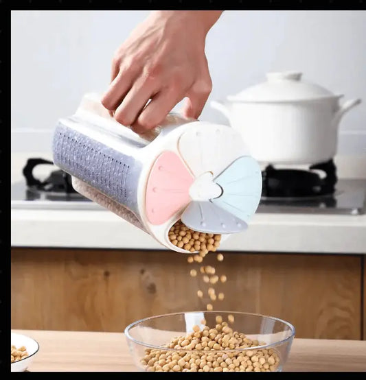 Transparent Storage Jar for Grains and Snacks TwinTilt Steel Pet Feeder