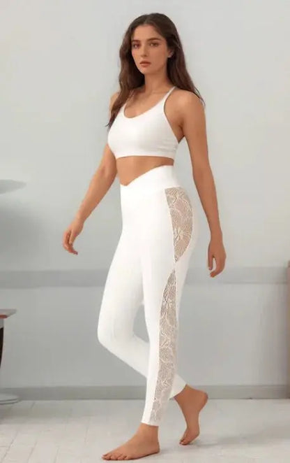 Waist Yoga Leggings Black L TwinTilt Steel Pet Feeder