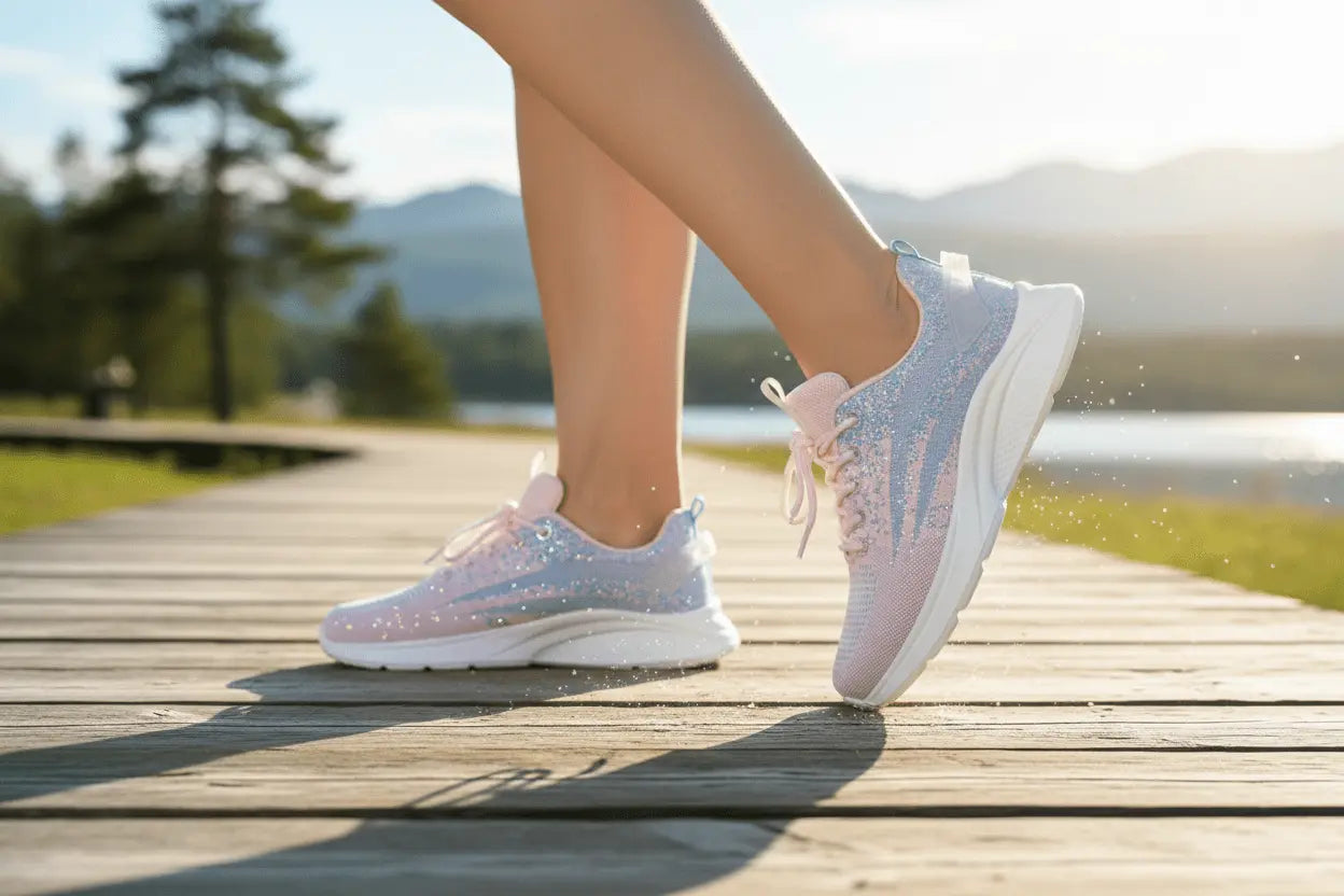 Women's Airy Mesh Sneakers Grey Pink 35 TwinTilt Steel Pet Feeder