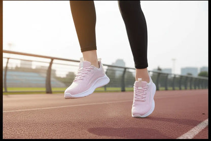 Women's Airy Mesh Sneakers Blue Pink 39 TwinTilt Steel Pet Feeder