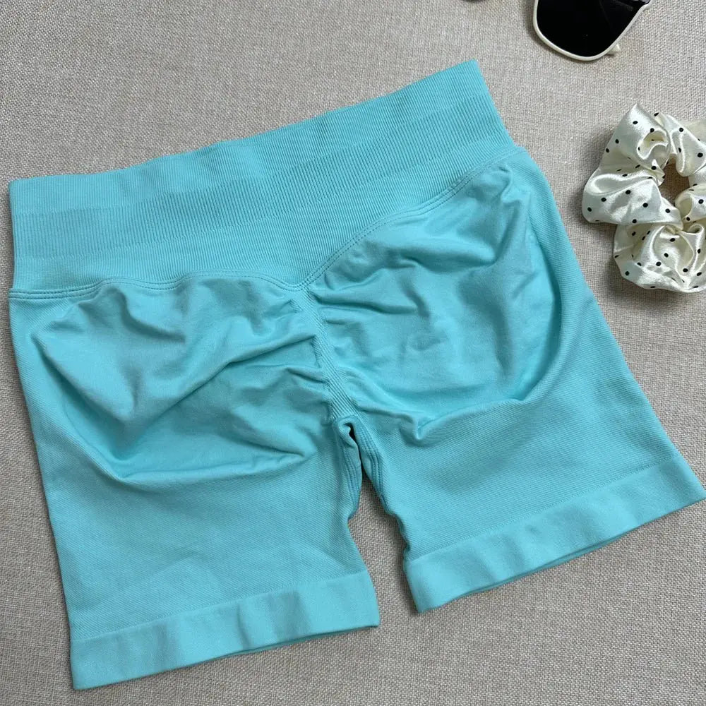Women's Yoga Shorts Mint Green L TwinTilt Steel Pet Feeder