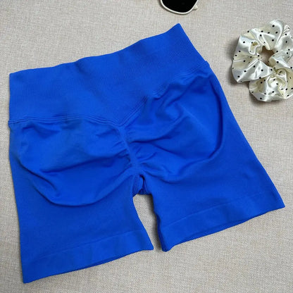 Women's Yoga Shorts Blue XS TwinTilt Steel Pet Feeder