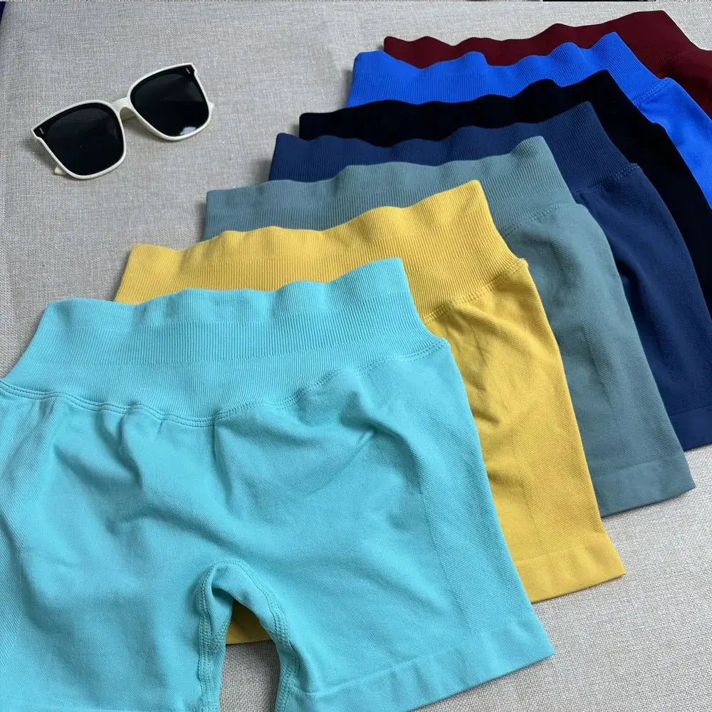 Women's Yoga Shorts Blue S TwinTilt Steel Pet Feeder