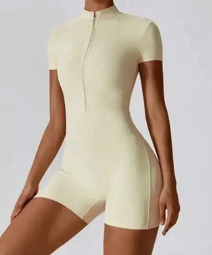 Zipper Yoga Jumpsuit Apricot (Small) S TwinTilt Steel Pet Feeder